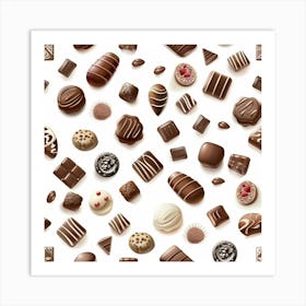 Chocolates Seamless Pattern 1 Art Print