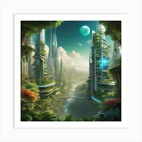 A.I. Blends with nature 3 Art Print