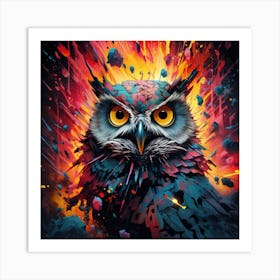 Owl Power Art Print