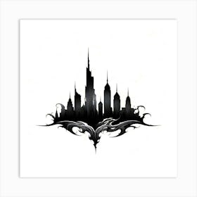 Batman City Skyline Art Print