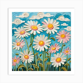 Daisies In The Sky Art Print