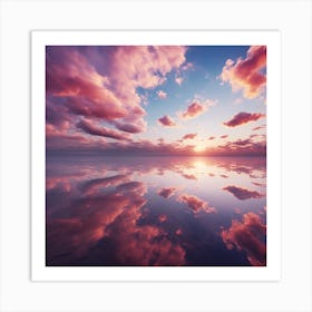 Sunset Reflected In Water Art Print