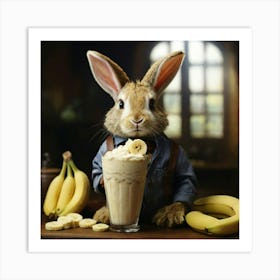 Bunny Milkshake Art Print