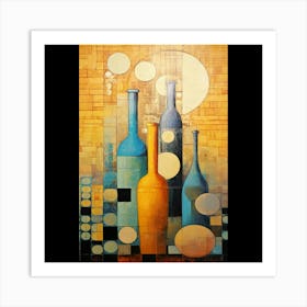 Wine Bottles Art Print