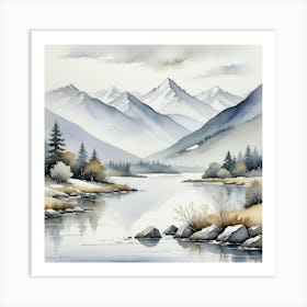 Mountain Lake Art Print