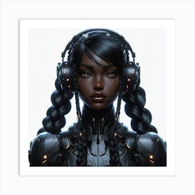 Futuristic Girl 5 Art Print