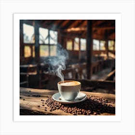 Coffee In An Old Barn Art Print