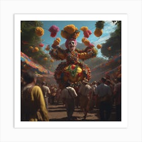 Colombian Festivities Perfect Composition Beautiful Detailed Intricate Insanely Detailed Octane Re (16) Art Print