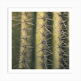 Spiked Cactus Square Art Print