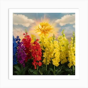 Colorful Gladiolus Art Print