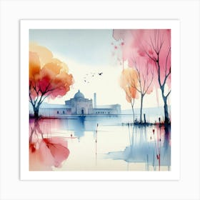 Taj Mahal Painting Art Print