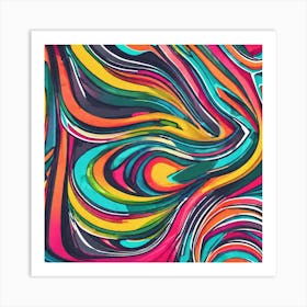 Abstract Swirl Pattern Art Print