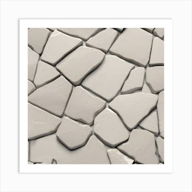 White Stone Wall 3 Art Print