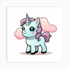 Cute Unicorn 811 Art Print