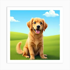 Golden Retriever 9 Art Print