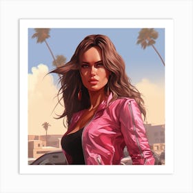 Grand theft auto Alessandra Ambrosio Art Print