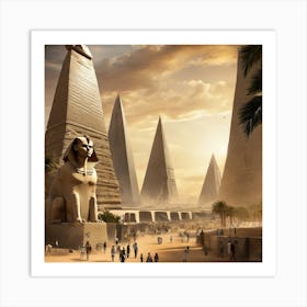 Egyptian City 3 Art Print