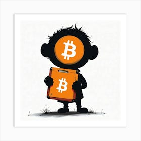 Bitcoin Monkey Art Print