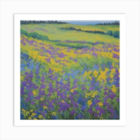 Field Of Irises Art Print