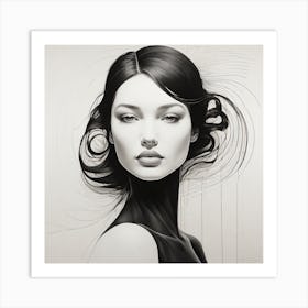 Portrait Of A Woman 3 Art Print