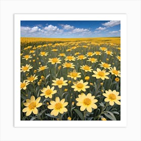 Yellow Daisy Field Art Print