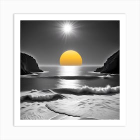 Sunset At The Beach Art Print