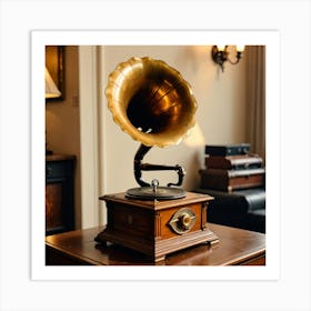 Timeless Tunes: A Journey with the Vintage Gramophone Art Print