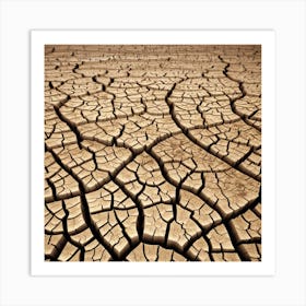 Dry And Cracked Desert 2 Art Print