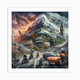 City On Wheels Art Print