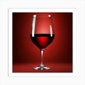 Red Wine Glass 1 Art Print