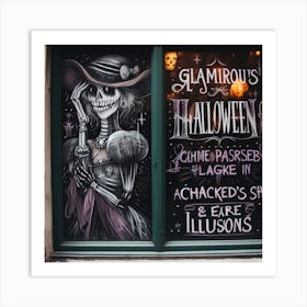 Glamorous Halloween Art Print