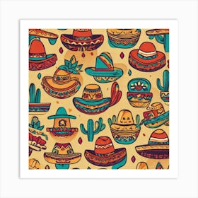 Mexican Hats 8 Art Print