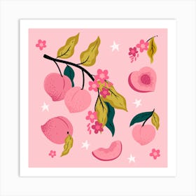 Peach Blossoms Art Print