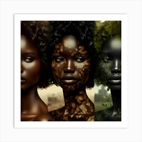 Three African Women 1 Art Print