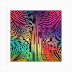 Abstract Psychedelic Background Art Print