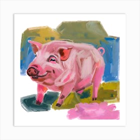 Landrace Pig 01 Art Print