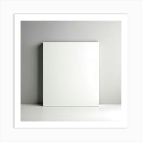 Mock Up Blank Canvas White Pristine Pure Wall Mounted Empty Unmarked Minimalist Space P (8) Art Print