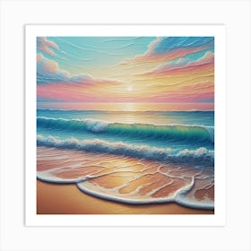 Sunset On The Beach 2 Art Print