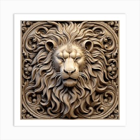 Lion Head 1 Art Print