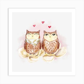 Love Owls Art Print