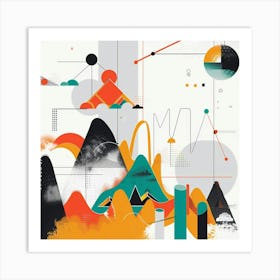 Abstract Mountain Landscape Art Print