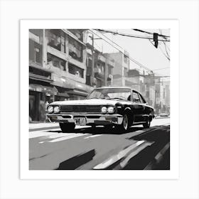 Car In The City 1 Art Print