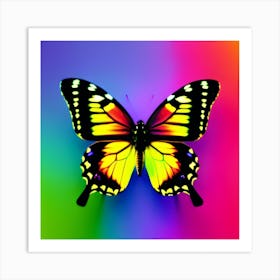 Rainbow Butterfly 6 Art Print