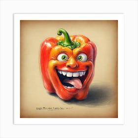 Pepper With A Smile Art Print