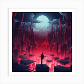 Futuristic Cityscape Art Print