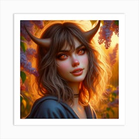 Devil Girl Art Print