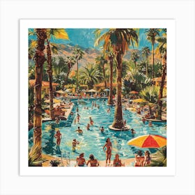 Palm Springs Pool 2 Art Print