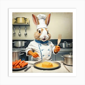 Chef Rabbit 9 Art Print