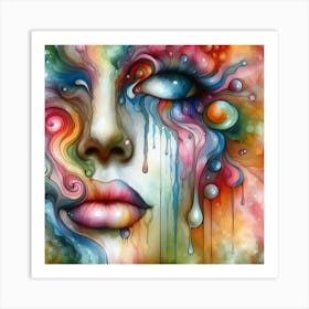 Psychedelic Face 1 Art Print