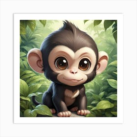 Curious Monkey Art Print